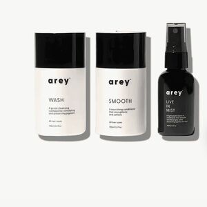 Arey hair care 3 piece travel kit. Wash, Smooth & Mist. New in Box. Sealed.